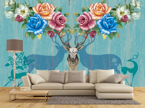 Bunte blumen geweihe - bunte,