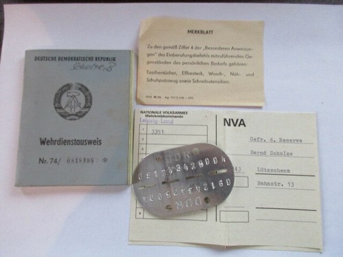 Nva wda wehrdienstausweis - wehrdienstausweis, mit