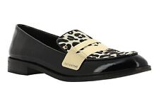 Juicy Couture elegante flache Schuhe Venice, Leopard echtes Ponyfell, Obermaterial Leder