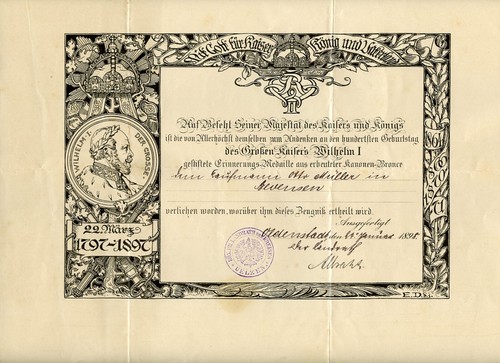 Preussen verleihungsurkunde - preussen,