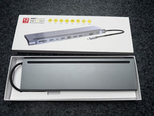 Stylischer MST 12-fach USB C Adapter Hub  DOCKINGSTATION mit Kartenleser wie neu