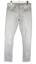 G-STAR 3301 Tapered Jeans Herren W32/L36 Faded Whiskers Button Fly Stretched