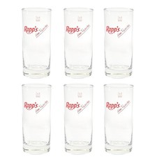 6x Rapps Glas Trinkglas 0,4l