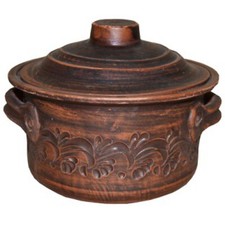 Keramiktopf aus rotem Lehm