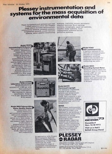 1973 anzeige plessey radar - anzeige,