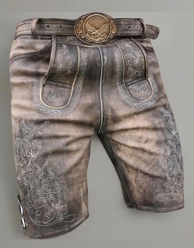 Kurze trachten lederhose braun - kurze,