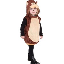 Affen Kostüm Little Monkey für Kinder Gr. 104 braun Tierkostüm Fasching