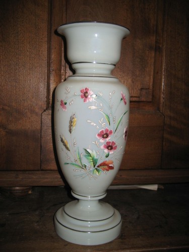Große biedermeier glas vase - große,