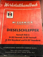 Werkstatthandbuch IHC International Dieselschlepper Farmall DLD-2 D-212 D-217 D-