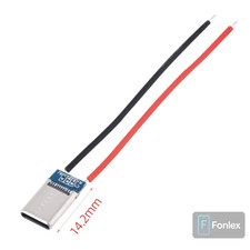 USB C Stecker 2Pin Kabel DIY Reparatur Ladeport Nachrüsten Strom 5V Löten