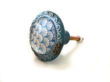 Knauf Blau Muschel Glas