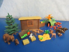 Wildfütterung Tanne Blockhaus Rehe Bäre Füchse zu 4207 Tiere Playmobil 8328