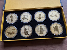 Terrakotta Krieger Armee-Vergoldet- 8 Medaillen- Ø 45 mm - 92