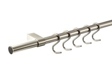 Küchenreling Edelstahl Optik Relingset rund Küchen Organisation 600 900 1200 mm