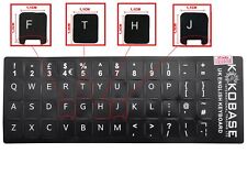 Tastaturaufkleber Keyboard für Notebook English Matt Schwarz 48 Tasten UK QWERTY
