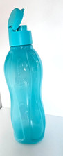 Tupperware EcoEasy 750 ml Eco Bottle Ökoflasche Trinkflasche hellblau glitzer