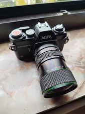 Spiegelreflexkamera Agfa Selectronic 2 35 mm mit HANIMEX AUTO ZOOM 28-80mm Makro