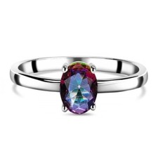 Damen Solitär Mystic Topas