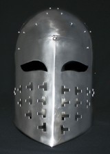 Spangen Helm Ritterhelm Larp Mittelalter Rüstung Reenactment Rüstung R04