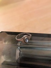 Kinderring Antik 800Silber Blautopas oval geschliffen bestes Geschenk für Frauen