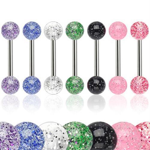 Zungenpiercing hantel barbell - zungenpiercing,