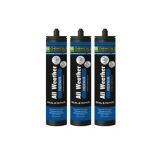 3x Allwetter Repair Dachdicht, Butyldichtstoff wasserfest haftstark 300ml