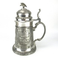 SKS Zinn Bierkrug Reliefdekore