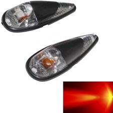 2X BLINKER VERKLEIDUNGS TROPFEN SCHWARZ ORANGE BIRNE MOTORRAD MOPED MOFA ROLLER