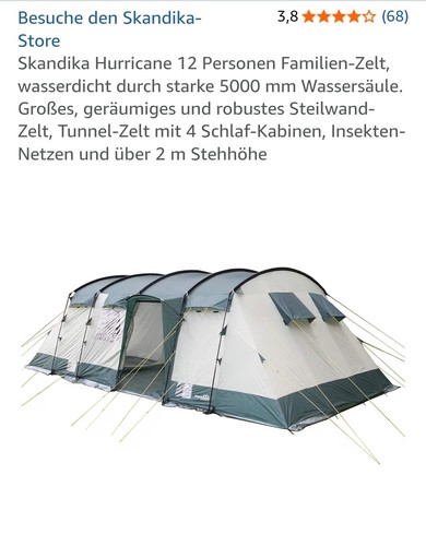 Skandika hurricane tunnelzelt - skandika,