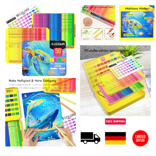 Neon buntstifte set stück - 50,