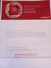Mydays Gutschein Wert 200 Für 160 €. .  Nur Noch Gültig Bis 31.12.25