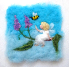 ♥WOLLBILD FLIEDER BLUMENKIND