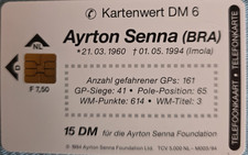 Telefonkarte Ayrton Senna