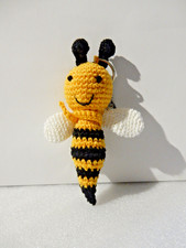 NEU Häkel Biene Schlüsselanhänger Amigurumi gehäkelte Handarbeit Taschenbaumler