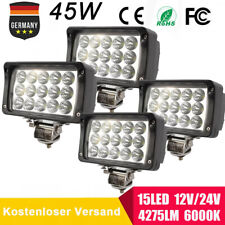 4X 45W LED Arbeitsscheinwerfer KFZ 12V 24V Auto Spotlicht Traktor Scheinwerfer