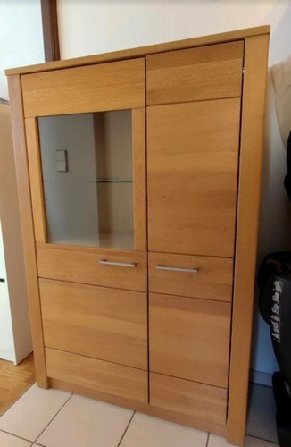 Wohnwand massiv holz eiche - wohnwand,