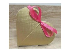 10x Gastgeschenk Herz gold Tischkarten Hochzeit Geschenkbox Geldg (0,45 EUR/)