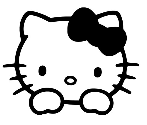 Hello kitty aufkleber - hello, 10cm