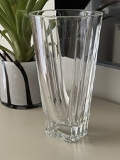 Nachtmann Kristallglas - Vase, Art Deco Stil – 24 cm – Transparent, Strukturiert