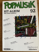 Popmusik - Hit-Album - Nr. 92 - Sikorski Verlag - Keyboard / Akkordeon