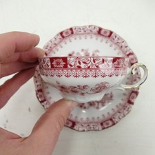 Seltmann Weiden Theresia China rot Tasse + Untertasse W-3762