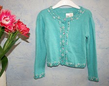 Ƹ̵̡Ӝ̵̨̄Ʒ Strawberry faire Strickjacke Cardigan Türkis Perlen Pallietten Gr 98 3T