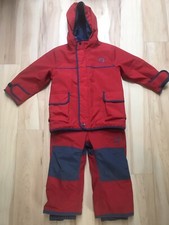 FINKID Set TUULIS Jacke Zip In TOOPE Hose 100 / 110 Red Denim (rot blau)