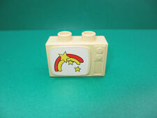 Lego Duplo Fernseher TV Stein - Möbel Wohnzimmer Puppenhaus (210322N)