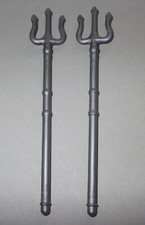 21591, 2x Dreizack, Spieß, Gladiator, Neptun, silber