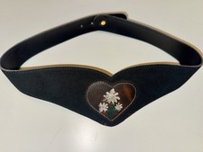 Frankonia Damen Gr. 75 Gürtel Trachten Herz Wildleder Edelweiß Trachtenmieder