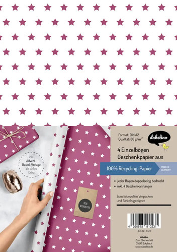 Geschenkpapier set sterne - geschenkpapier-set,