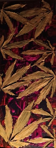 Acrylbild marihuana - acrylbild,