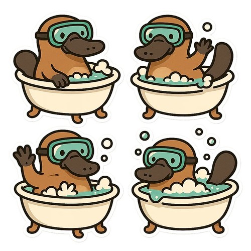 Schnabeltier sticker set - schnabeltier,