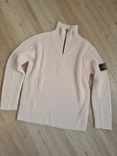 Herren Pulli #Stone Island# Strick Pullover Wolle Reißverschluss Gr.L beige NEU